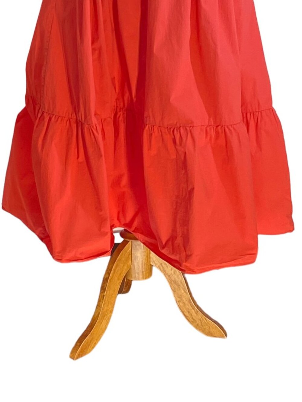 Marissa Webb Prairie Tiered Maxi Dress Coral Size 14 Boho Vacation Cottagecore - Picture 6 of 16